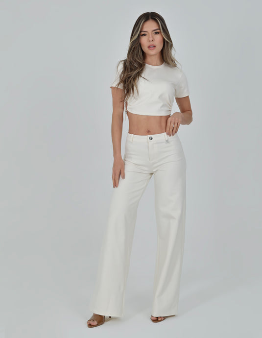 NARA PANTS IVORY - LEVIÁH