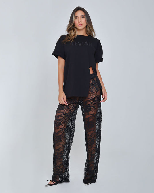 KLEN OVERSIZE T-SHIRT BLACK - LEVIÁH