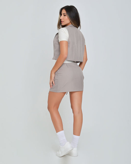 SHORT VEST DARO GRAY